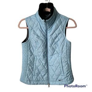 Nike Women's Ice Blue Quilted Vest size small